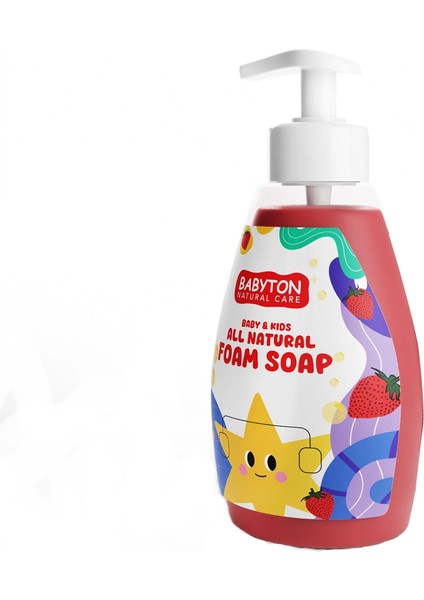 Doğal Çilekli Köpük Sabun 350 ml