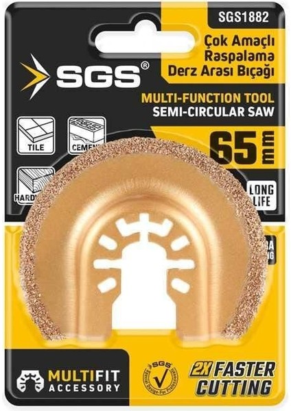 Sgs 1882 Derz Arası Raspalama Bıçağı 65 mm Karbür