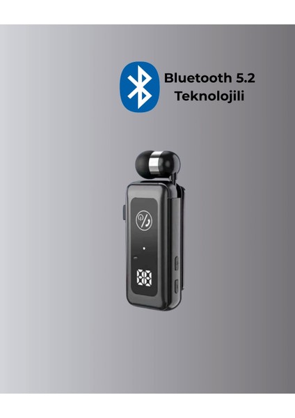 Içi Sarılabilen Kablo ve Yaka Klipsli Bluetooth Kulaklık fırsatları