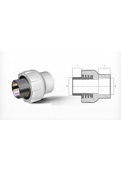 Ege Yıldız Pprc 50X1 1/2 Erkek Adaptör Gri