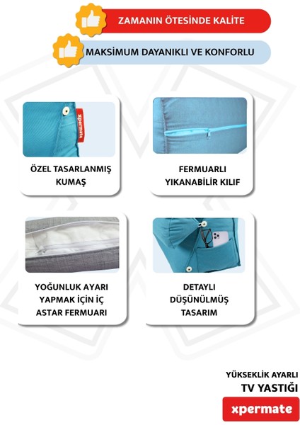 Yükseklik Ayarlı Tv Yastığı Bel Destek Yastığı Sırt Yastığı Boyun Destekli Yastık Ameliyat Sonrası Yastık Mavi indirimleri