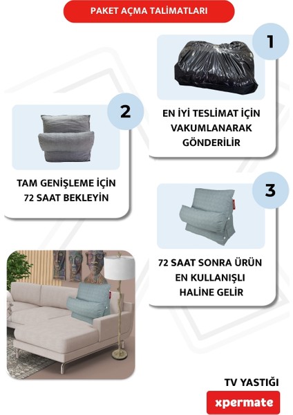 Yükseklik Ayarlı Tv Yastığı Bel Destek Yastığı Sırt Yastığı Boyun Destekli Yastık Ameliyat Sonrası Yastık Mavi