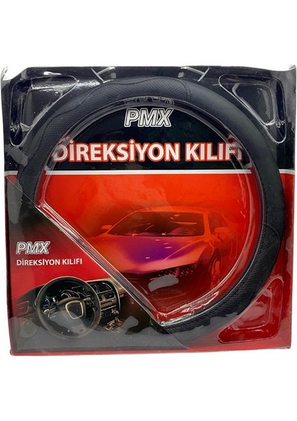Direksiyon Kılıfı Siyah (Suni Deri) (38 Cm)