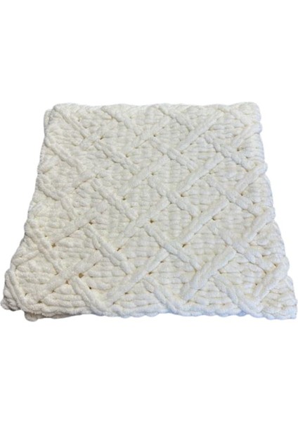 3096 El Örgüsü Baklava Desenli Puffy Iplik Bebek Battaniyesi fırsatları