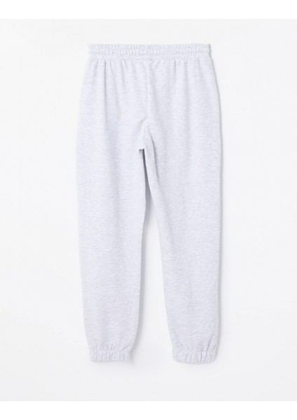 Xsıde Gri Kadın Beli Lastikli Düz Jogger Eşofman Altı