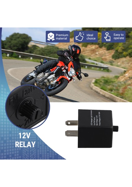 LED Flaşör Rölesi, 12V 3 Pimli Ayarlanabilir LED Flaşör Röle Turn Sinyal Işık Yanıp Söner Otomotiv Motosikleti (Yurt Dışından) fırsatları