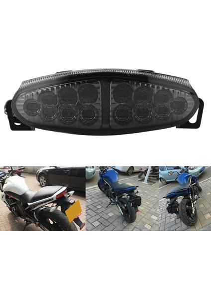 Kawasaki Ninja 650R ER6N Er-6n ER6F 2009 2011 2011 LED Arka Lambalar Arka Kuyruk Fren Sinyal Lambası Işık Motosiklet Er6 N/f Siyah (Yurt Dışından) fırsatları