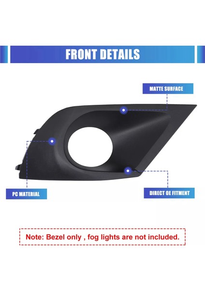 2 Adet Sol ve Sağ Tarafı Sis Işık Lambası Kapağı Subaru Legacy Için Set Set 2015-2017 57731AL07A 57731AL06A (Yurt Dışından) modelleri