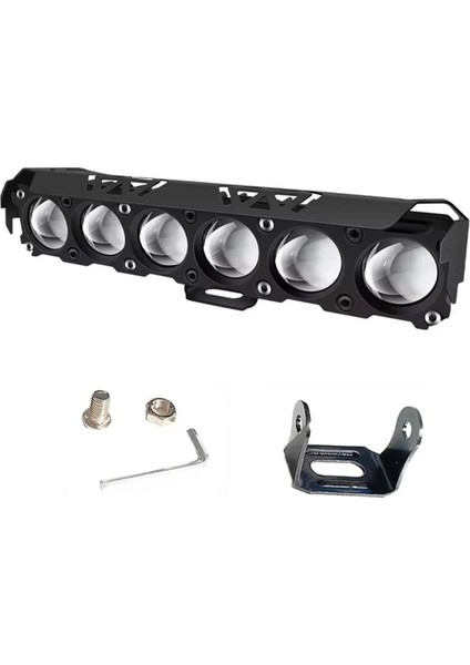 6 Lens Motosiklet LED Spotlight Çift Renk Hı/düşük Işın Sis Lambaları Araba Kamyonları Için Suv Utv 12V 24VMINI Lens Far (Yurt Dışından)