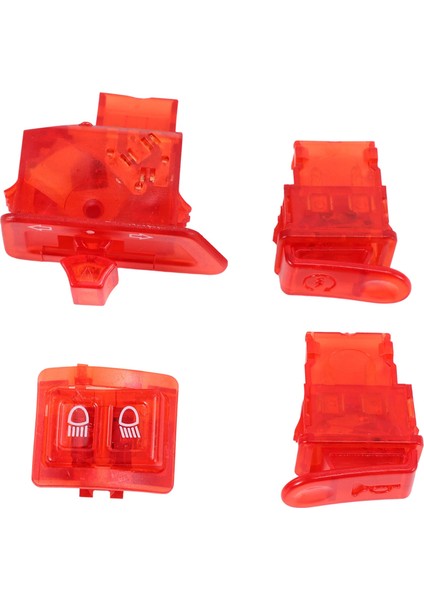 Motosiklet Korna Anahtarı Dönüş Sinyal Anahtarı Düğmesi Honda Dio Zx AF27 AF28 AF34 AF35 Kırmızı (Yurt Dışından)