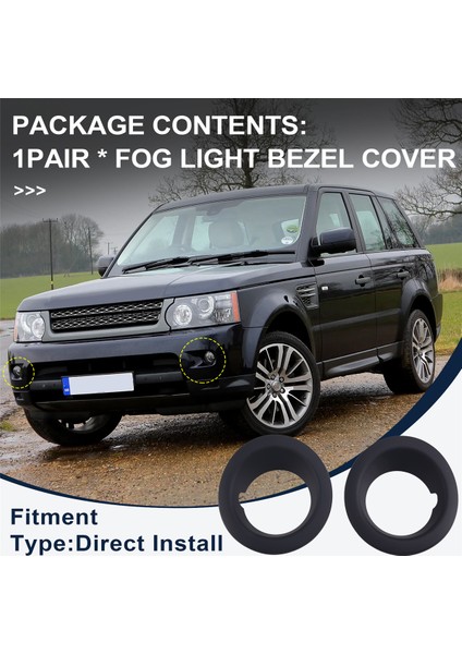 DXB000231LML Araba Sis Işık Çerçevesi Kapak Land Rover Range Rover Sport 2005-2009 Sis Lamba Kılıfı Kapak DXB000221LML (Yurt Dışından) indirimleri