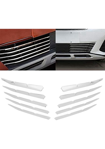 Peugeot 3008 Gt 2016-2020 5008 Gt 2017-2020 Paslanmaz Çelik Araç Ön Tampon Üst + Alt Izgara Trim (Yurt Dışından) modelleri