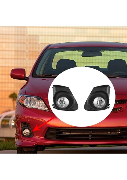 2011-2013 Toyota Corolla Sol ve Sağ Black Plastik 2 Adet Için Sis Işık Döşeme Seti (Yurt Dışından) modelleri