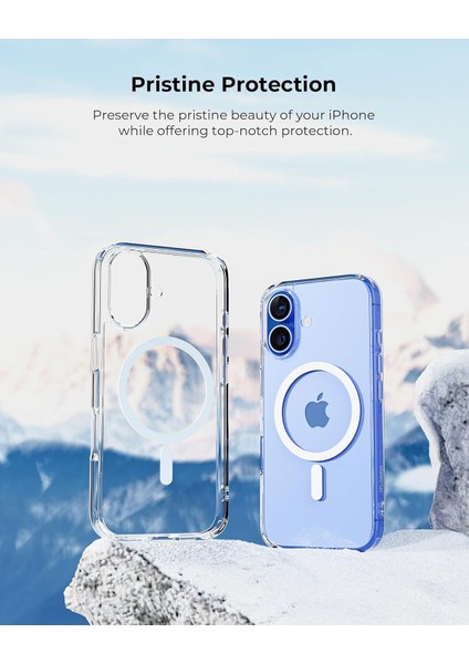 Iphone 16 Plus Uyumlu Sararmaz Sert Şeffaf Magsafe Özellikli Kılıf modelleri