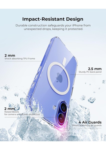 Iphone 16 Plus Uyumlu Sararmaz Sert Şeffaf Magsafe Özellikli Kılıf fırsatları