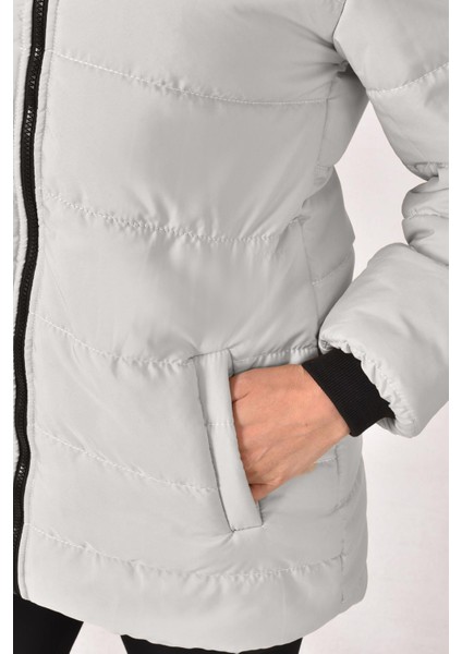 Kız Çocuk Kışlık Mont Kürk Kapüşonlu Uzun Mont (Basen Diz Arası BOY)-MNT-0010 fırsatları