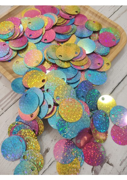 30 mm (3 cm) Hologramlı Pul Çanta, Supla, Patik Pulu 25 gr