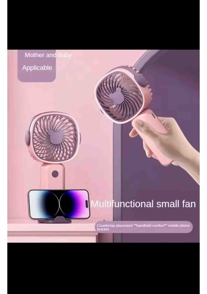 Mini El Tipi Fan 3 Kademeli Telefon Stantlı
