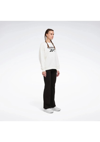 New Id Reg Crew 0 Yaka Kadin Sweat - Ekru