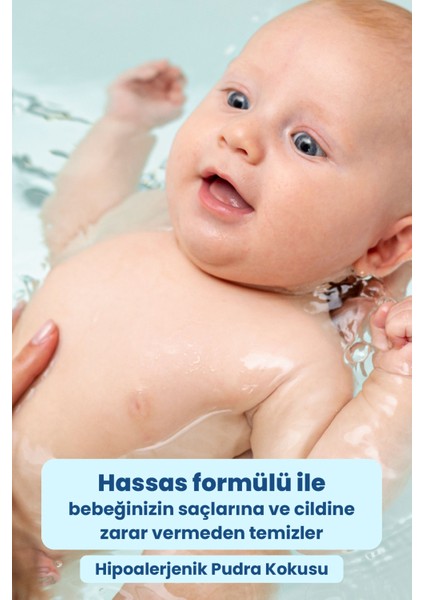 Baby Bebek Saç Ve Vücut Şampuanı 500 ml | Vegan Ve Hipoalerjenik Pudra Kokulu | Göz Yakmaz | SLES Paraben Boya Alkol İçermez indirimleri