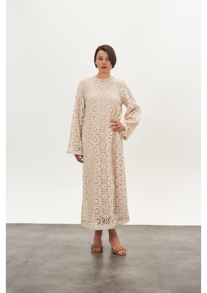 Dantel Elbise Bej modelleri