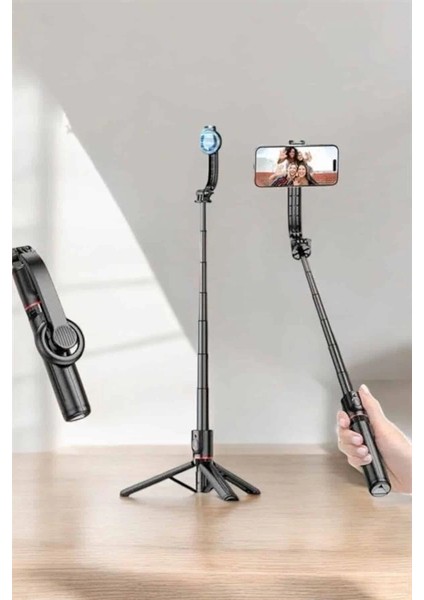 Kumandalı Tripod Telefon Tutucu Selfie Çubuğu 360 Derece Dönebilen modelleri