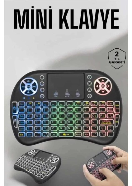 Işıklı Kablosuz Mini Q Klavye Tüm Cihazlara Uyumlu fiyatları