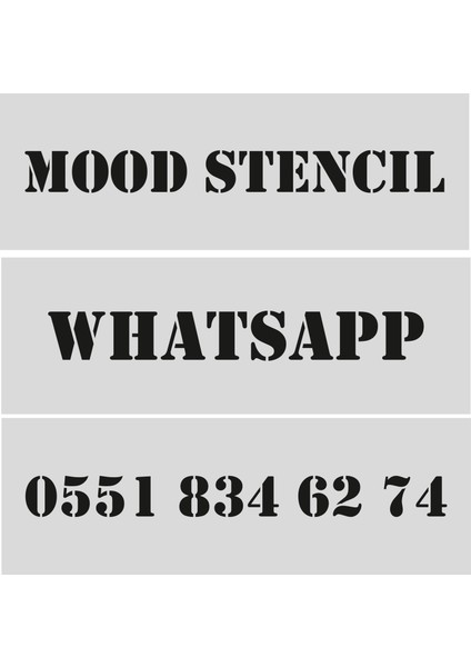 Ada Sanatsal Kişiselleştirilebilir Stencil Yazı Şablonu 10 cm x 30 cm indirimleri