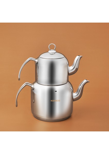 Deren Devrilmez Maxi Boy Indüksiyon Tabanlı Çaydanlık Takımı