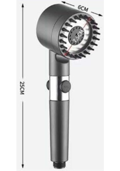 Yüksek Performanslı Masaj Etkili Su Tasarruflu Duş Başlığı Krom Kaplama Uzun Ömürlü indirimleri