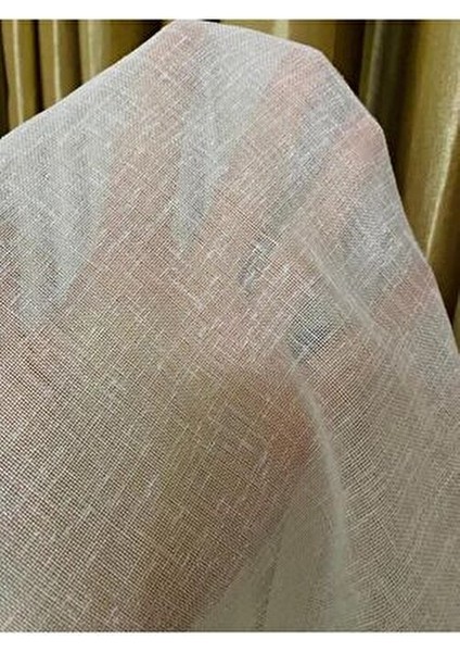 Keten Tül Perde Büzgülü Fırfır Detaylı Krem Renk fırsatları