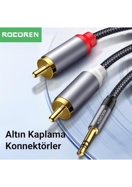 3.5mm Aux Jack To Rca Hi-Fi Ses Kablosu 1 Metre fiyatları