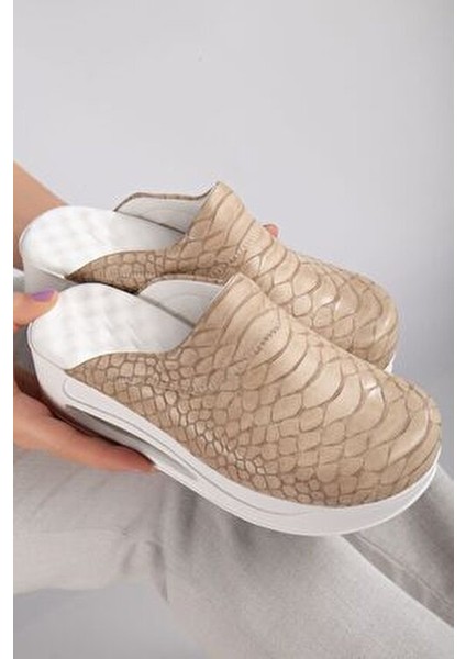 Air Taban Ortopedik Sabo Terlik Doktor Hemşire Hastane Aşçı Terliği 902 Vizon modelleri