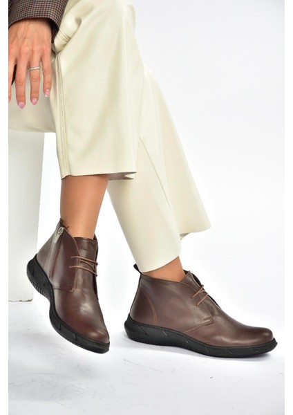V398553603 Kahverengi Hakiki Deri Kadın Bot modelleri