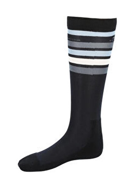 Yetişkin Binicilik Çorabı - Siyah / Beyaz / Gri Çizgili - 100 fiyatları