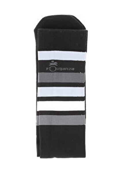 Yetişkin Binicilik Çorabı - Siyah / Beyaz / Gri Çizgili - 100