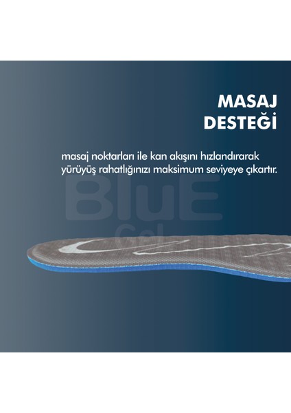 BG192 | Yumuşak Masaj Noktalı, Memory Foam Ayakkabı Tabanı, Klasik Ayakkabılar İçin İç Tabanlık