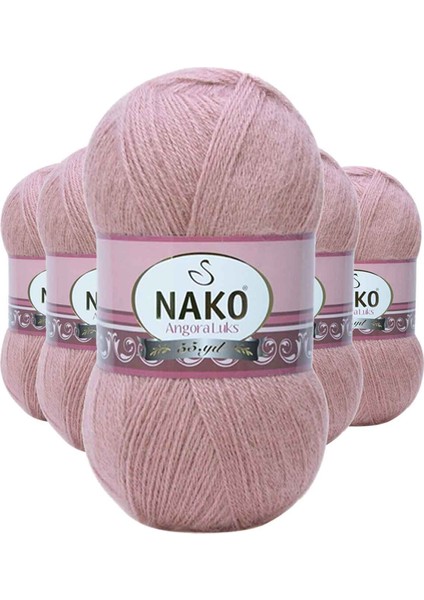5 Adet Angora Lüks El Örgü Ipi Gülbahar 10215