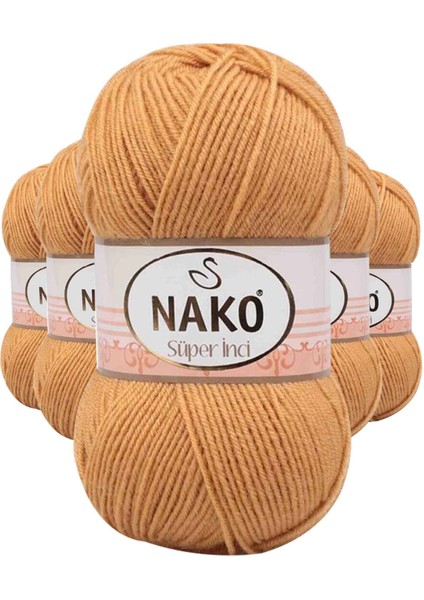 5 Adet Süper Inci El Örgü Ipi 100 gr Altuni 294