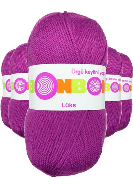 5 Adet Lüks Patik Ipi Yünü Koyu Pembe 98675