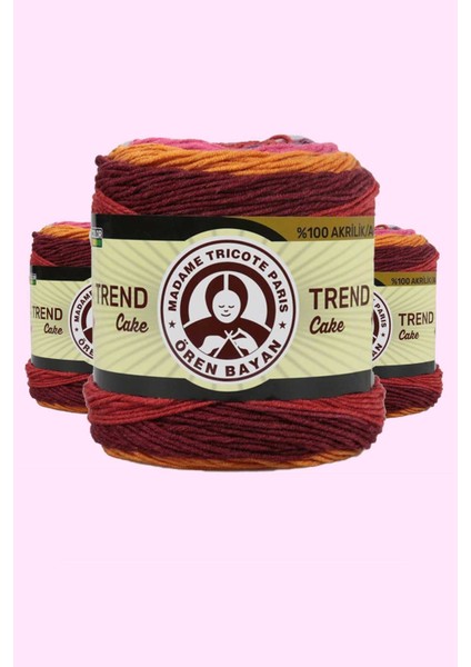 3 Adet Trend Cake Batik Ebruli El Örgü Ipi 625