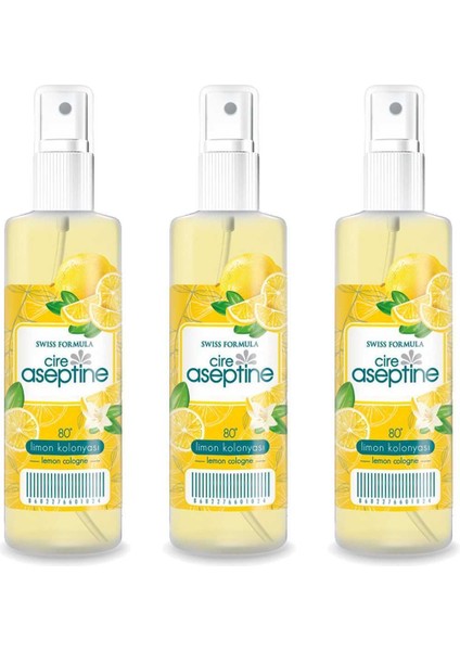 3 Adet Limon Kolonyası Ev Ofis Pratik Kullanım Sprey 100ML