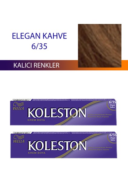 2 Adet Single Tüp Boya Saç Boyası Elegan Kahve 6/35