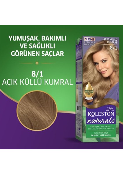 Naturals Saç Boyası Açık Küllü Kumral 8/1 2x Paket