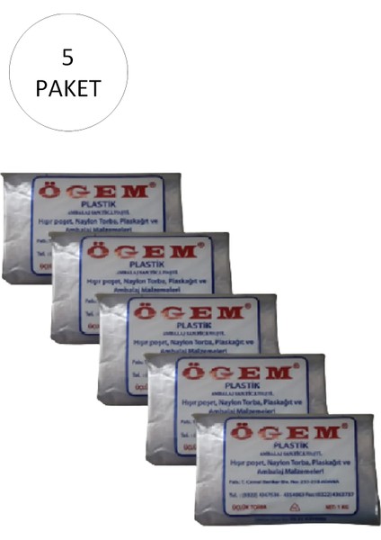 Bakkaliye Naylon Torba Üçlük 26X45 cm 1 kg 5 Paket (Takriben 675 Adet)