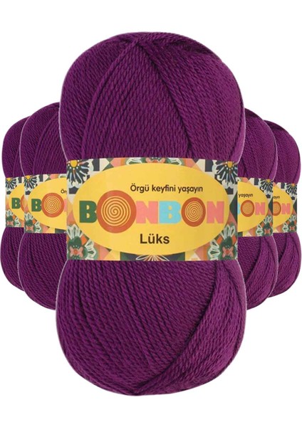 5 Adet Lüks Patik Ipi Yünü Koyu Ispirto 98287