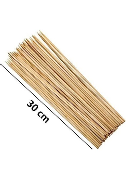 Ahşap Çöp Şiş Çubuğu 30 cm - 50 Adet