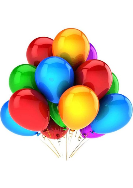 Karışık Renkli Metalik Süsleme ve Parti Balonu 12 Inch 40 Adet