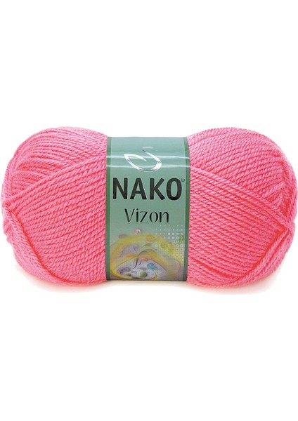 5 Adet Vizon Premium Akrilik El Örgü Ipi Yünü Renk NO:236 Gül Pembe fiyatları