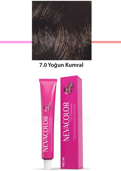 Premium 7.0 Yoğun Kumral - Kalıcı Krem Saç Boyası 50 G Tüp